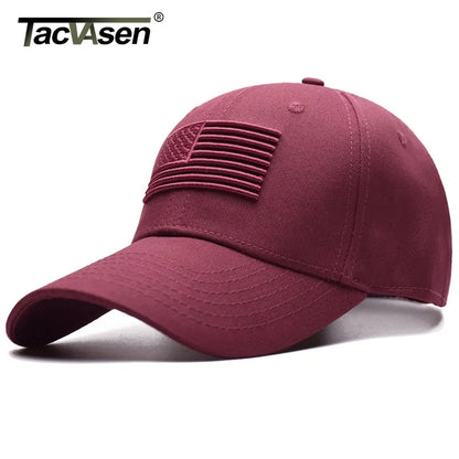 Casquette de baseball tactique TACVASEN : casquette snapback avec drapeau américain