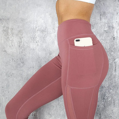 Leggings taille haute avec poches SVOKOR : Leggings de fitness tendance pour femmes