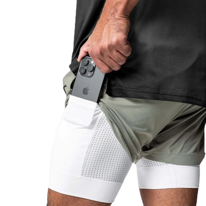 Short de sport fitness pour homme pour entraînement musculaire en course à pied