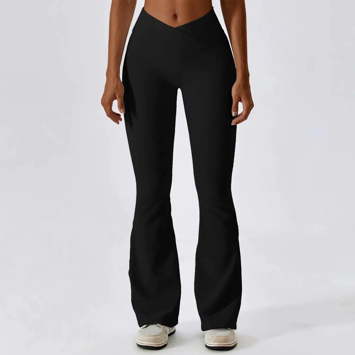 Pantalon évasé de sport pour femme, pour entraînement, fitness, gym