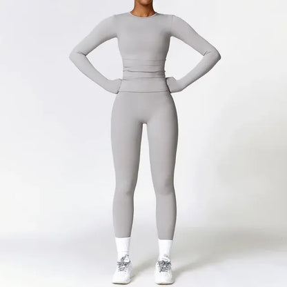 Ensemble de 2 pièces moulant pour femme, vêtements de fitness à séchage rapide