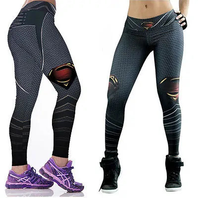 Leggings pour femmes avec imprimé Superman