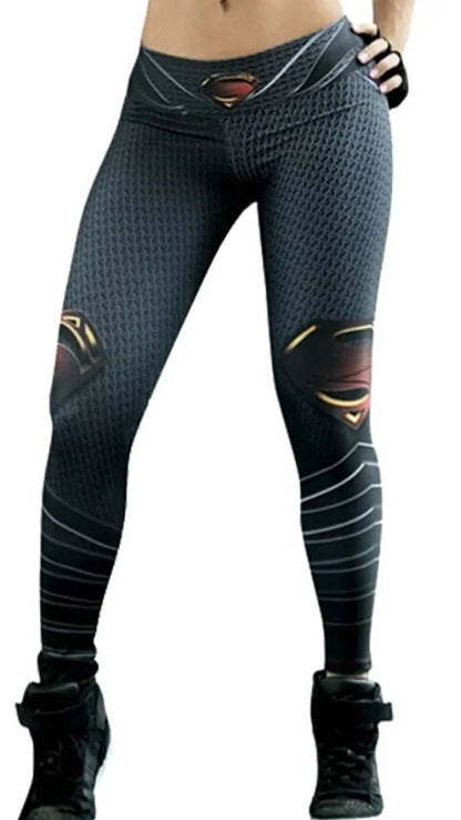 Leggings pour femmes avec imprimé Superman