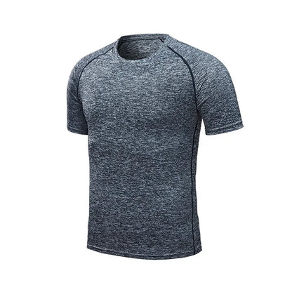 T-shirts de course à compression à séchage rapide pour hommes : vêtements de sport de fitness et de football