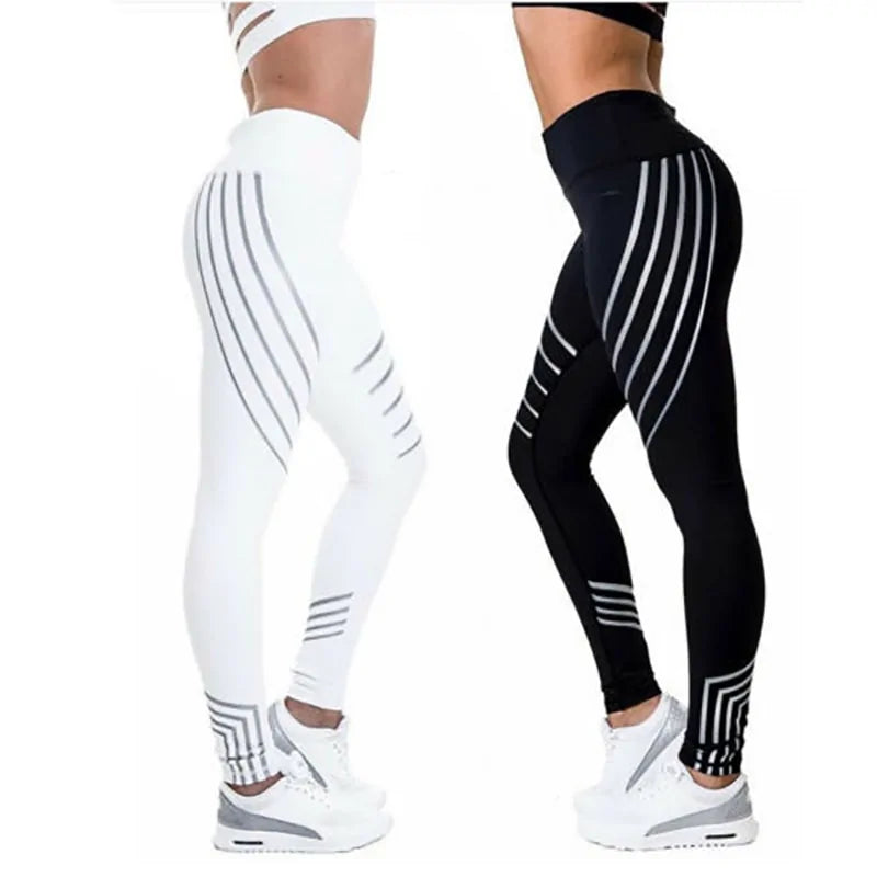 Kaminsky New Woman Fitness-Leggings: Hochelastische, glänzende Trainingshose