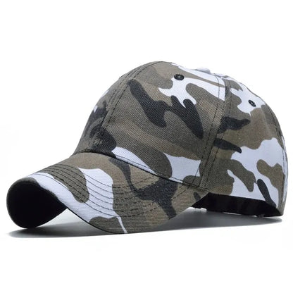 Casquette de baseball camouflage neige