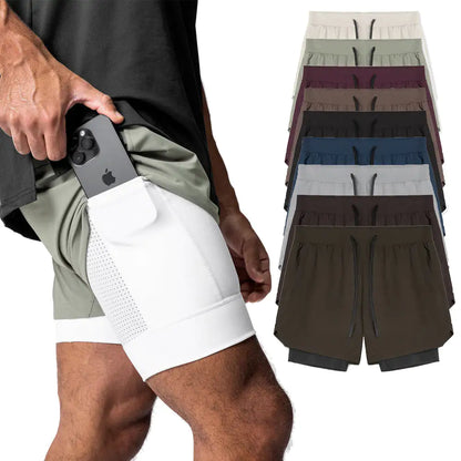 Short de sport fitness pour homme pour entraînement musculaire en course à pied