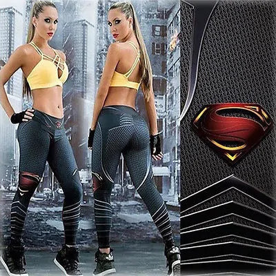 Leggings pour femmes avec imprimé Superman