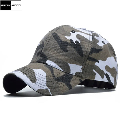 Casquette de baseball camouflage neige