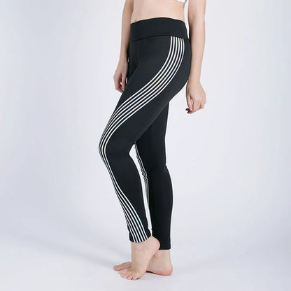 Kaminsky New Woman Fitness-Leggings: Hochelastische, glänzende Trainingshose