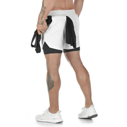 Short de course Anime pour homme, short de sport 2 en 1 pour fitness, gym, entraînement