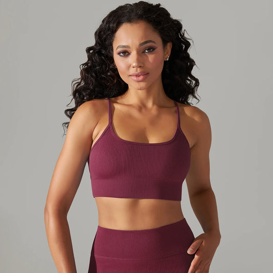 Soutien-gorge de fitness antichoc avec coussinet de poitrine amovible