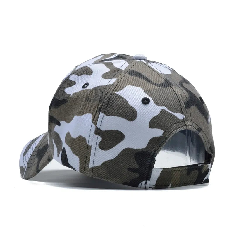 Casquette de baseball camouflage neige