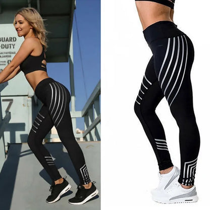 Kaminsky New Woman Fitness-Leggings: Hochelastische, glänzende Trainingshose