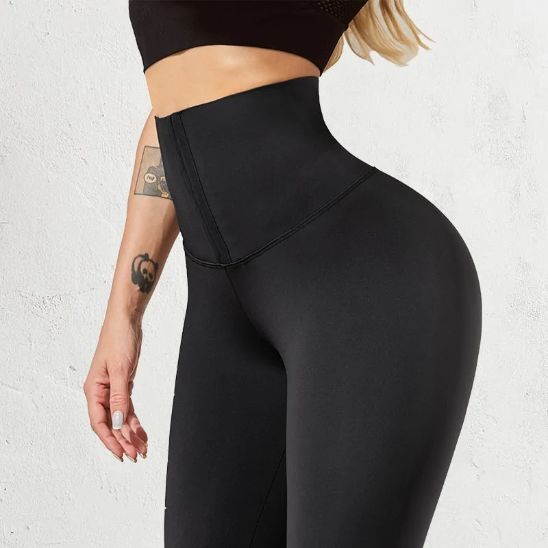 Warme Damen-Leggings mit hoher Taille für Fitnesssport