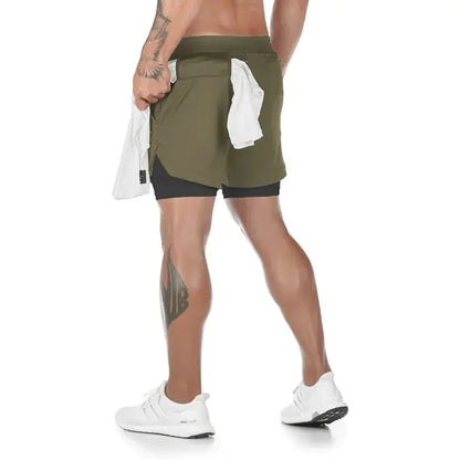 Short de course Anime pour homme, short de sport 2 en 1 pour fitness, gym, entraînement