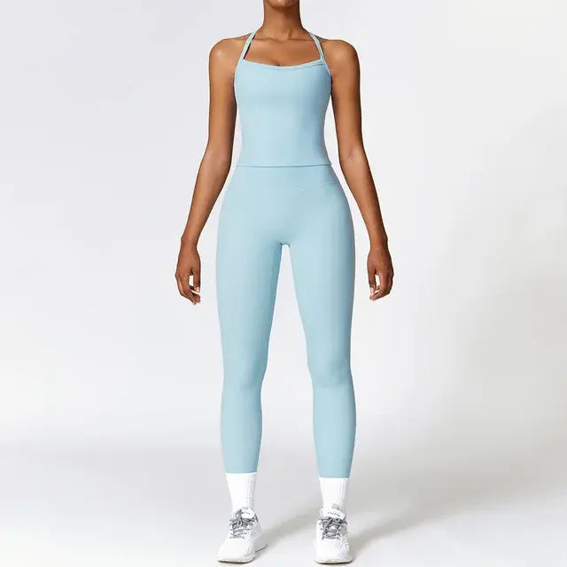 Ensemble de 2 pièces moulant pour femme, vêtements de fitness à séchage rapide