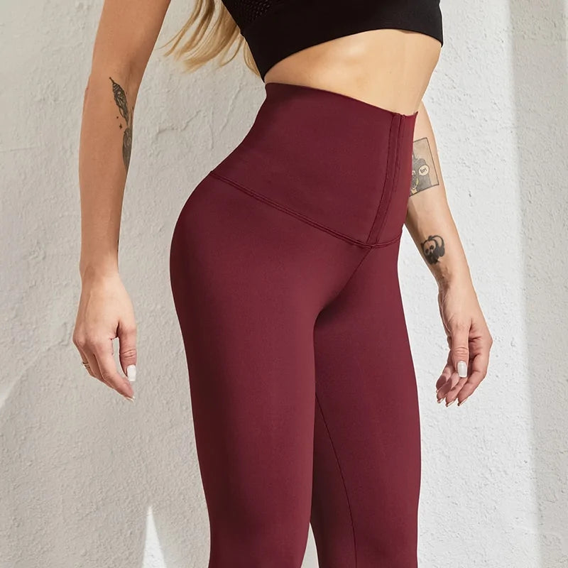 Warme Damen-Leggings mit hoher Taille für Fitnesssport