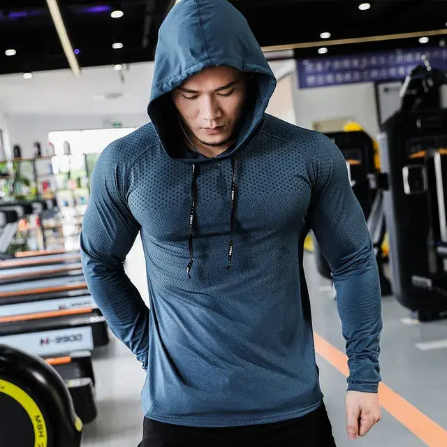 Survêtement de fitness pour homme, sweat à capuche de sport de course