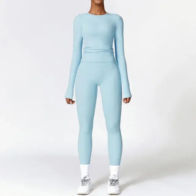 Ensemble de 2 pièces moulant pour femme, vêtements de fitness à séchage rapide