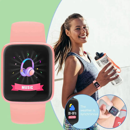 Montre connectée Bluetooth avec suivi d'activité physique.