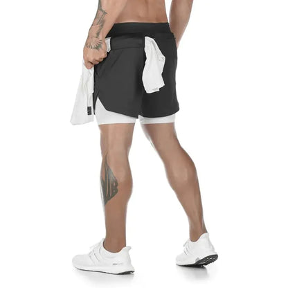 Short de course Anime pour homme, short de sport 2 en 1 pour fitness, gym, entraînement