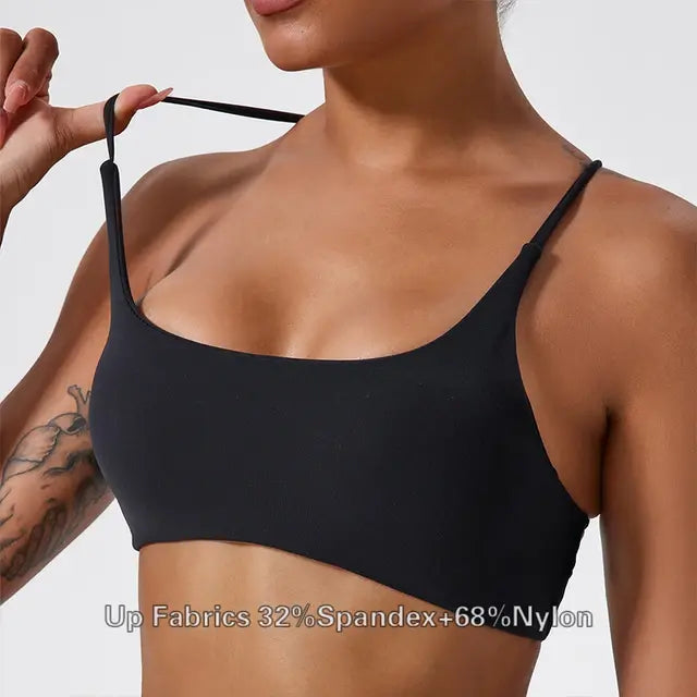 Soutien-gorge de yoga croisé dans le dos pour entraînement de fitness