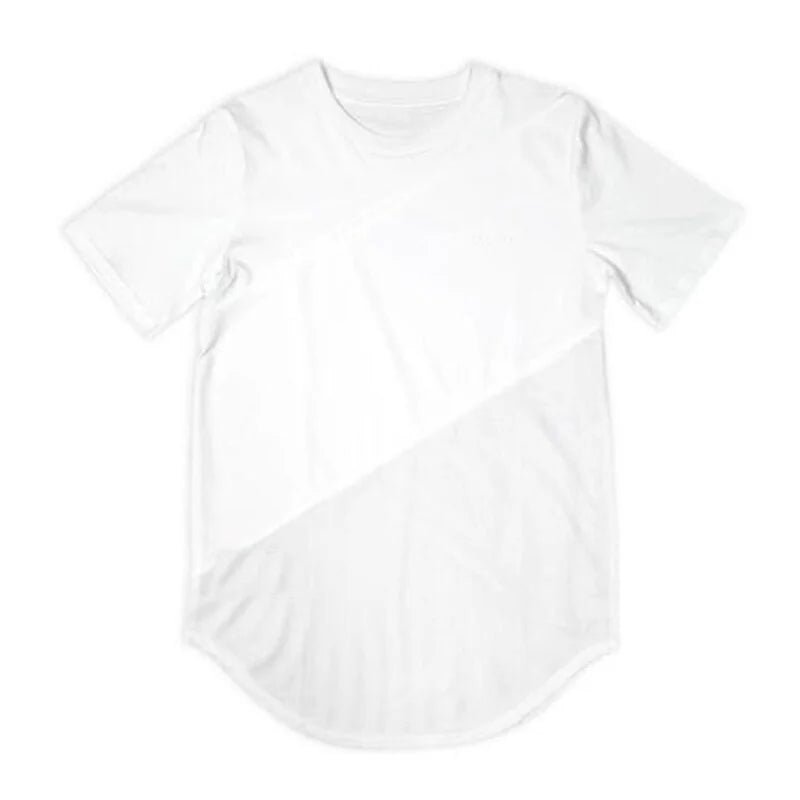 T-shirt de musculation et de fitness pour homme - Débardeur en coton, grande taille, manches courtes