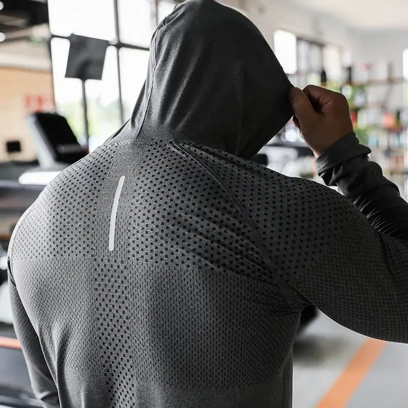 Survêtement de fitness pour homme, sweat à capuche de sport de course