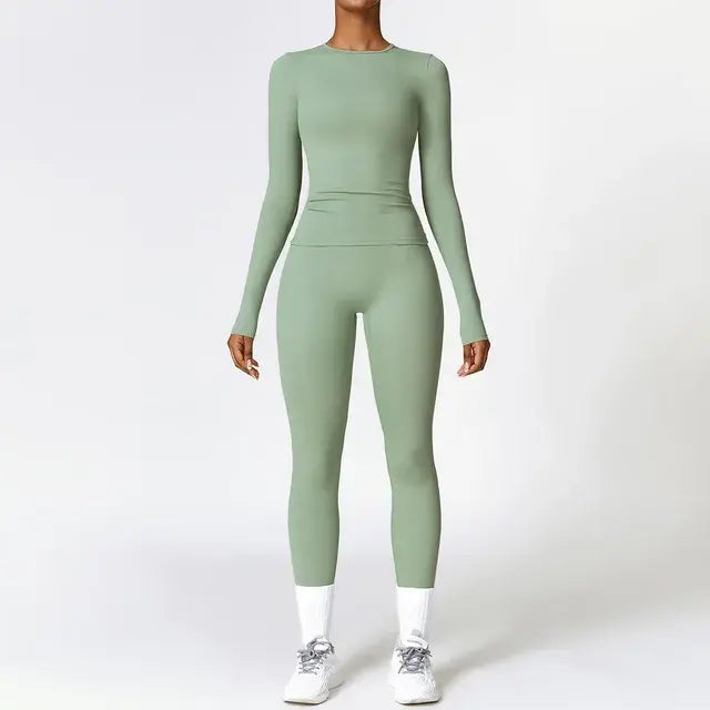 Ensemble de 2 pièces moulant pour femme, vêtements de fitness à séchage rapide