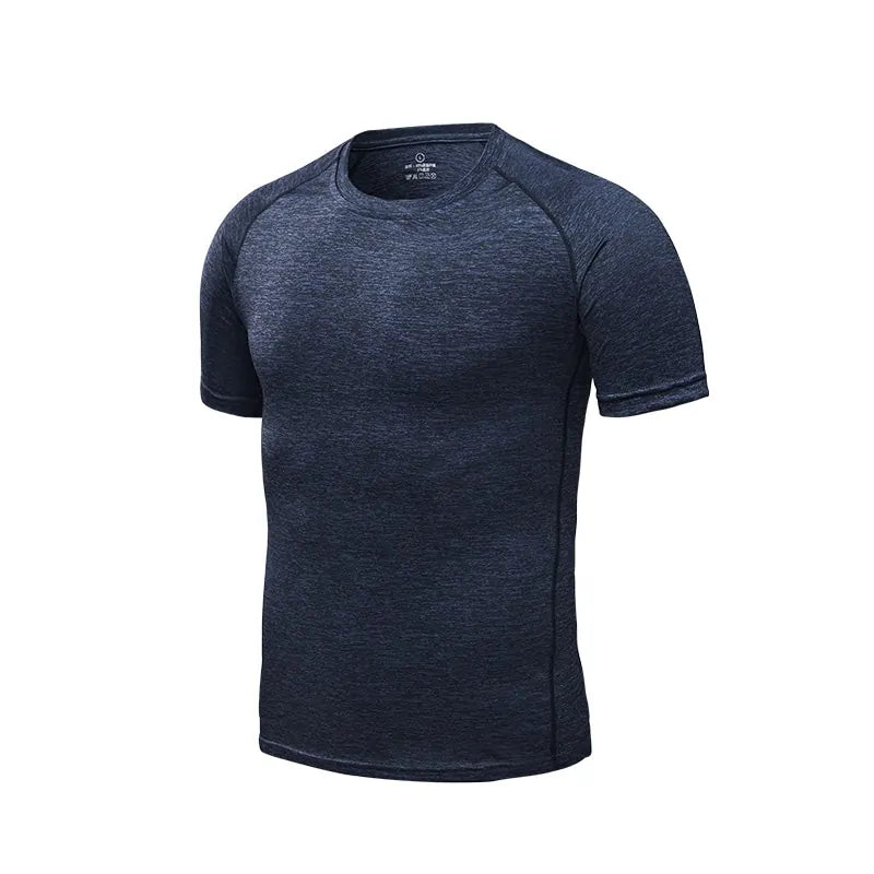 T-shirts de course à compression à séchage rapide pour hommes : vêtements de sport de fitness et de football