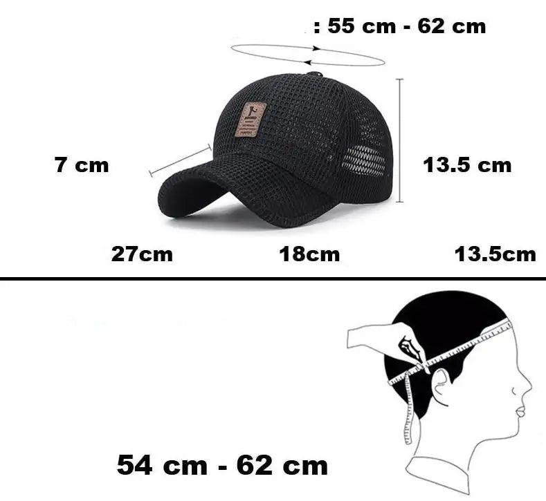 Casquette de baseball ajustable à visière incurvée pour homme