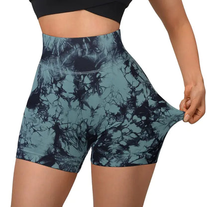 Sportshorts für Damen, hohe Taille, Workout, nahtlos, Fitness, Yoga-Shorts