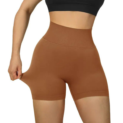 Sportshorts für Damen, hohe Taille, Workout, nahtlos, Fitness, Yoga-Shorts